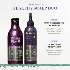 Foamy lather massaging into damp scalp during cleanse.