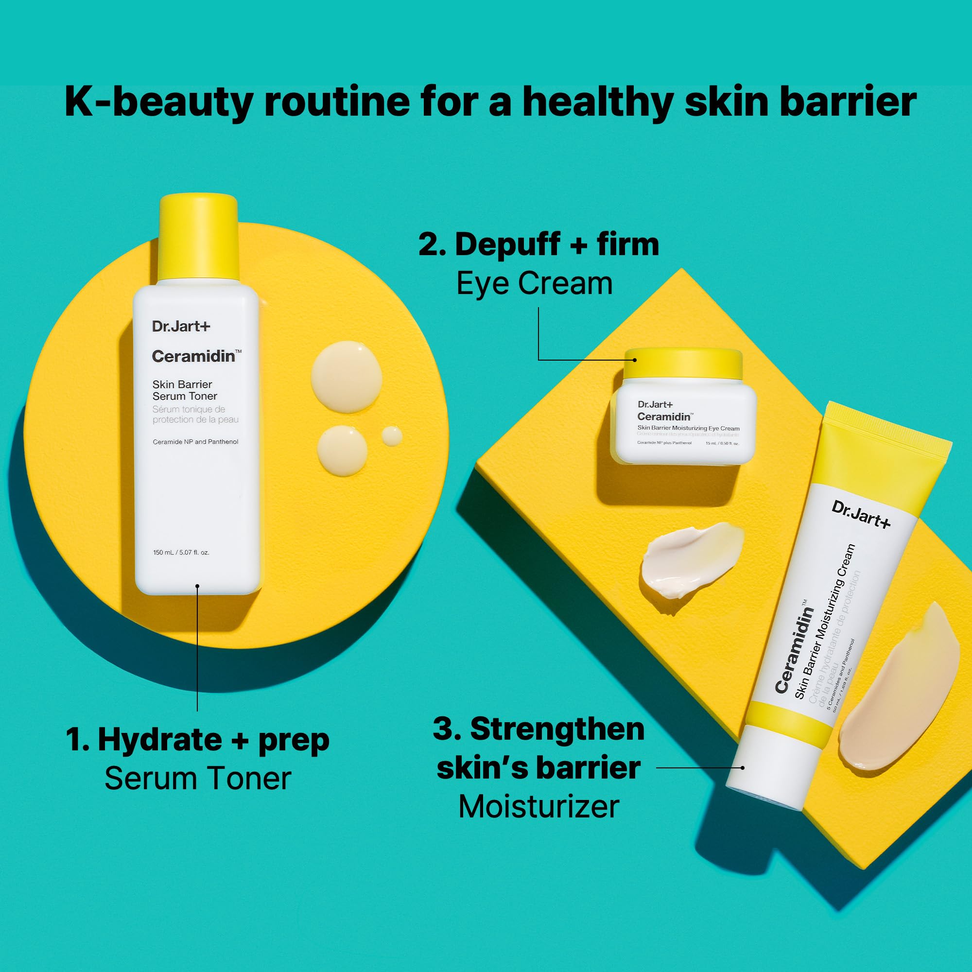 Part of a complete skincare routine with Dr.Jart+ Ceramidin under eye cream