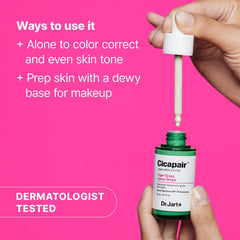 Centella Asiatica calms redness with light moisture in Dr.Jart+ Cicapair.