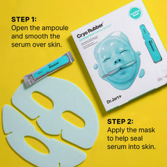 Dr.Jart+ Cryo Rubber Mask aplicación paso uno para calmar y enfriar
