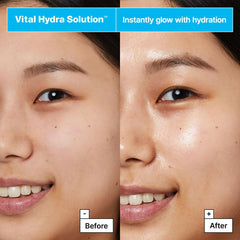 Dr.Jart+ Dermask Vital Hydra Solution Glow muestra textura gel-agua que hidrata la piel.