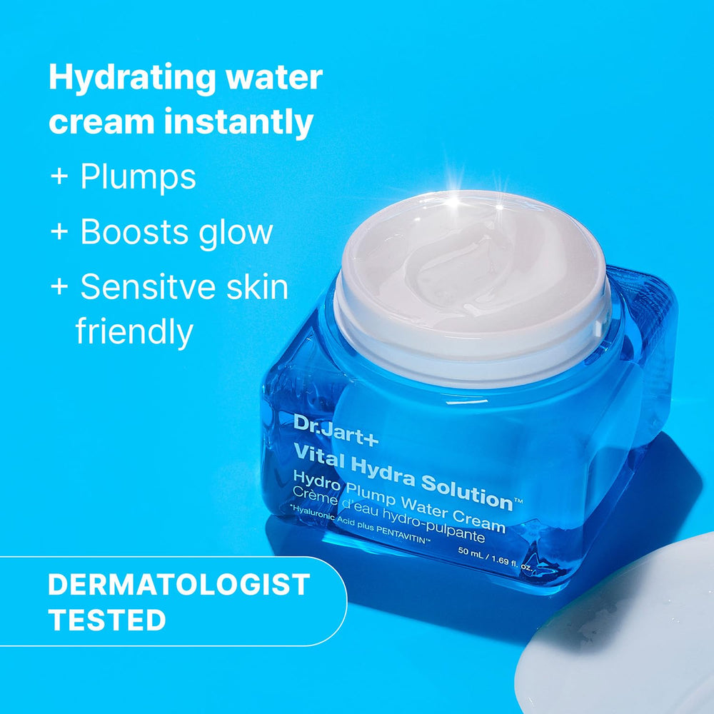 Close-up of gel texture for quick absorption in Dr.Jart+ moisturizer.