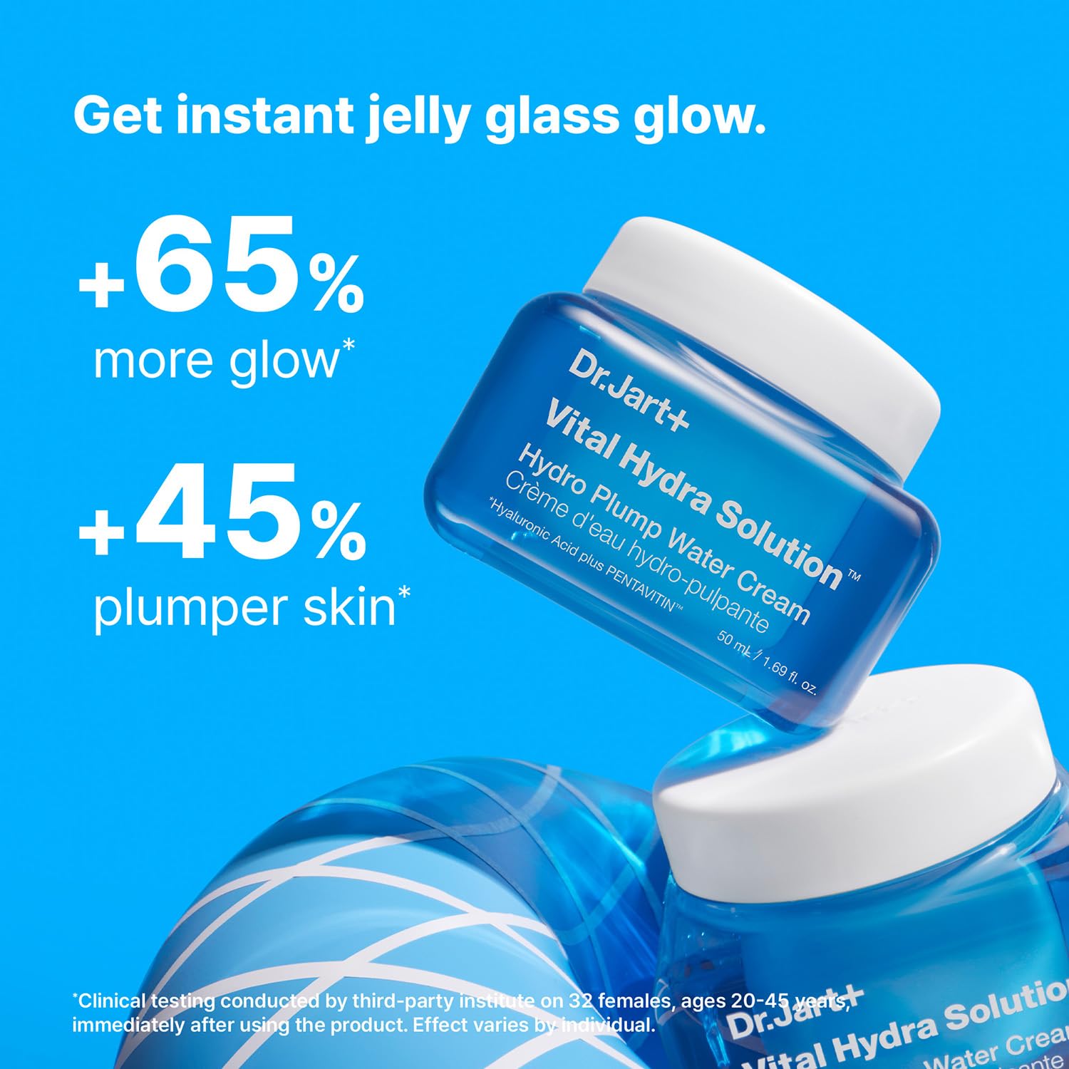 Skin with a natural glow after using Dr.Jart+ Vital Hydra Solution Water Cream.