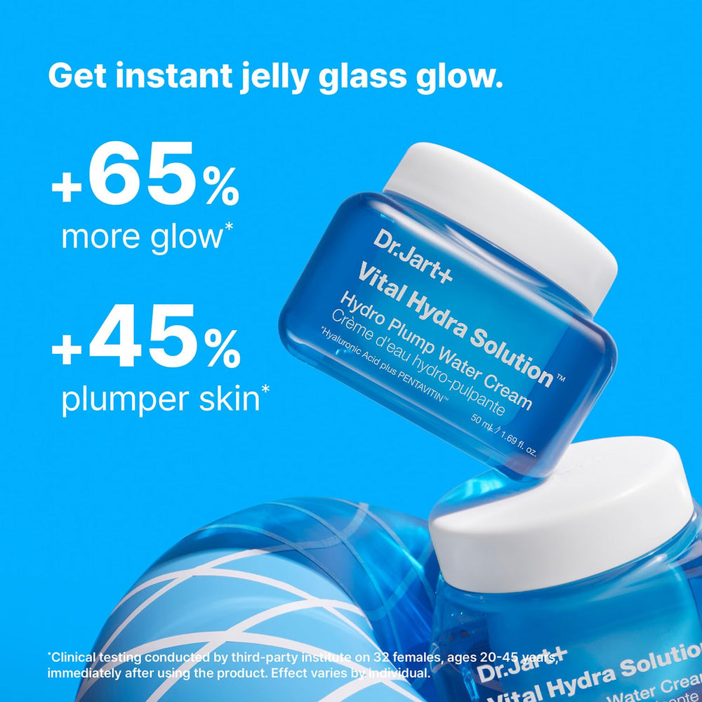 Skin with a natural glow after using Dr.Jart+ Vital Hydra Solution Water Cream.