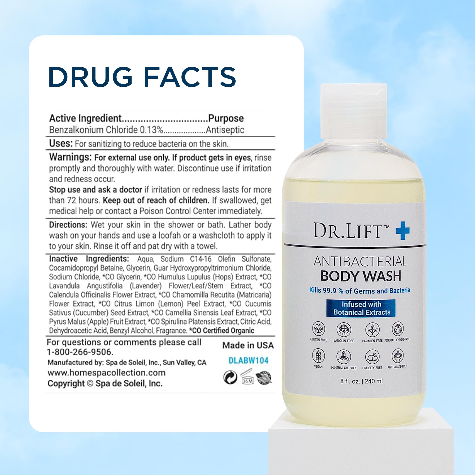 DR. LIFT Envase reciclable para una opción más sostenible.