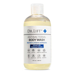 DR. LIFT Jabón corporal antibacterial en botella, limpieza profunda y sensación fresca.