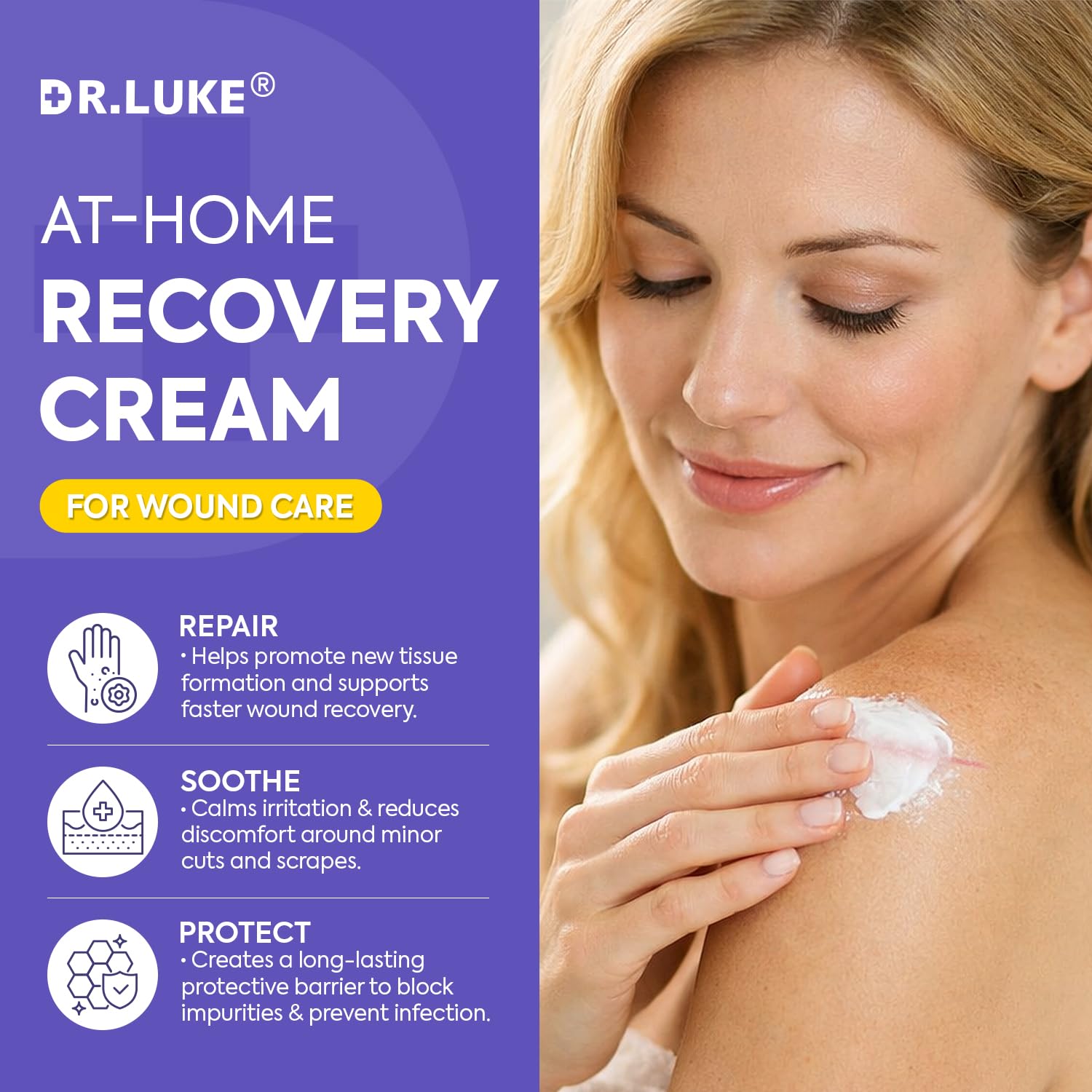 Absorción rápida del gel de Dr. Luke para uso cómodo.