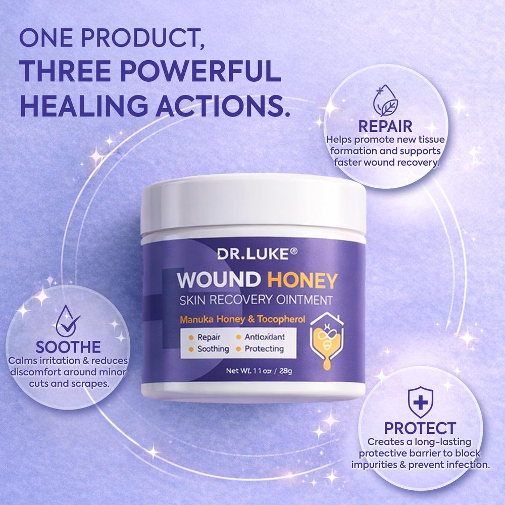 Dr. Luke Miel de Manuka Wound Gel con alantoína para suavizar la piel.