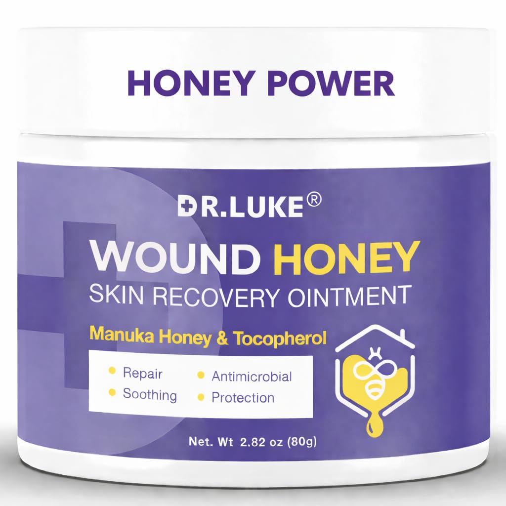 Dr. Luke Miel de Manuka Wound Gel en bote para cuidado de heridas menores.