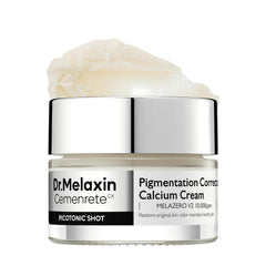 Dr. Melaxin Cemenrete Picotonic Shot Calcium cream bottle supports even skin tone