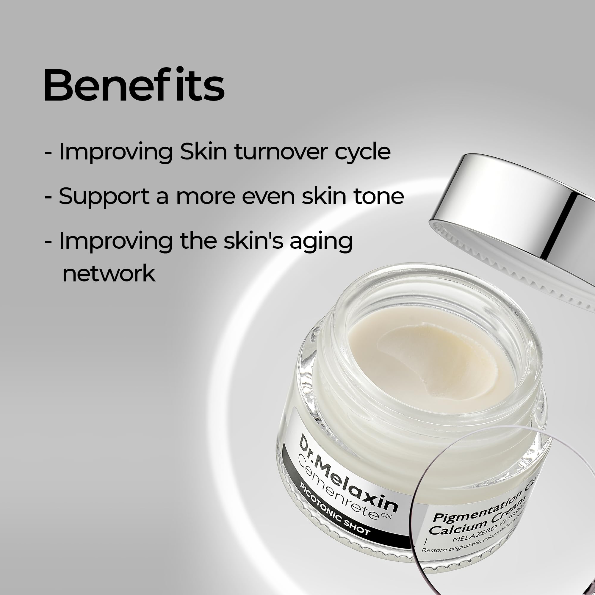 Lightweight texture detail from Dr. Melaxin cream in close view