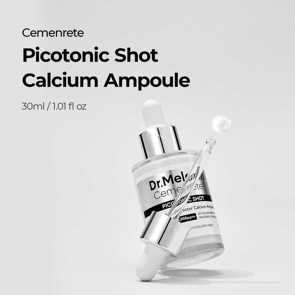 Dr.Melaxin Cemenrete Shot serum drop shows lightweight texture for fast absorption.