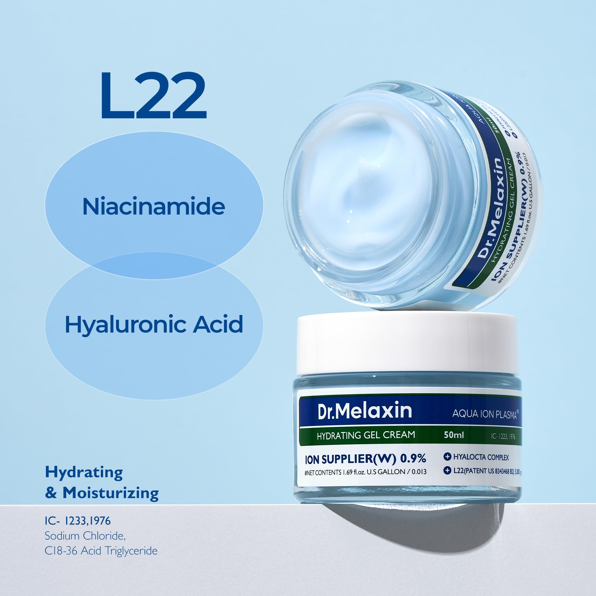 Componentes de ácido hialurónico en Dr.Melaxin Aqua Ion Plasma