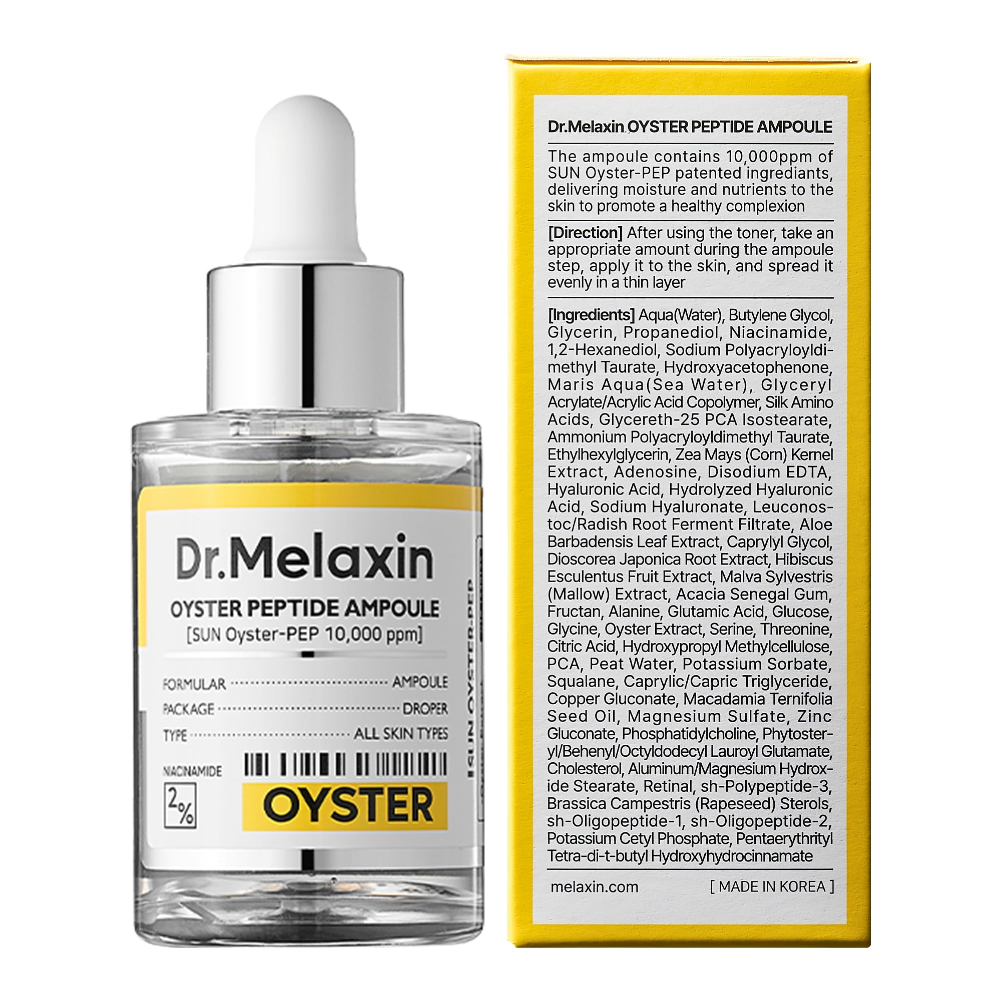 Dr.Melaxin Oyster Pep3 Renewal Ampoule in morning skincare routine