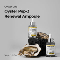 Dr.Melaxin Oyster Pep3 Renewal Ampoule texture shows silky, fast-absorbing hydration