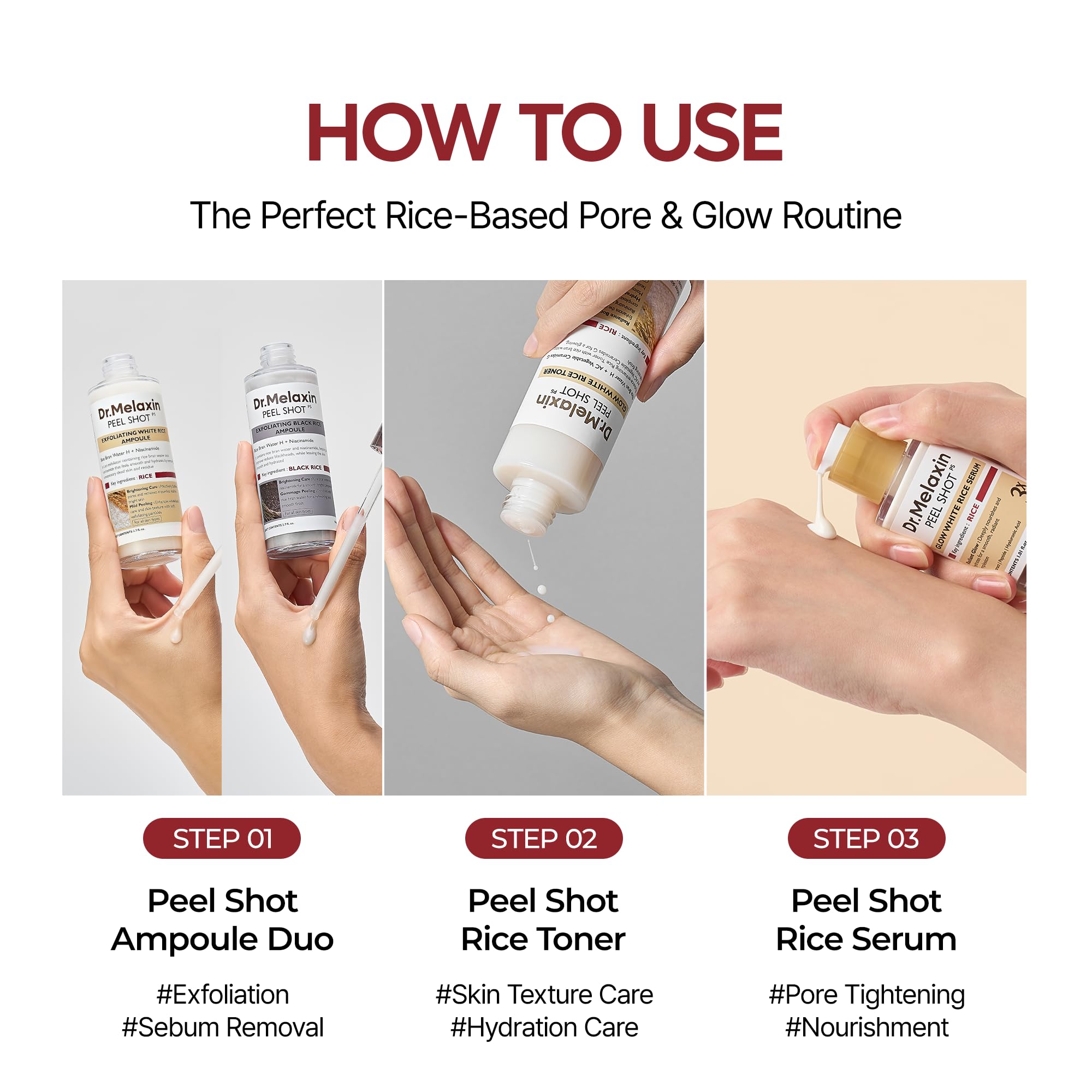 Packaging and label view of Dr.Melaxin Peel Shot Glow