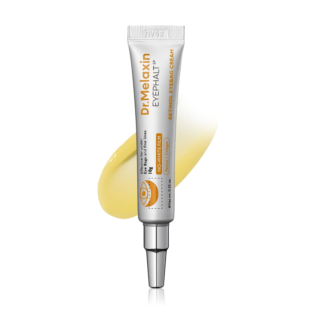 Dr.Melaxin Retinol Eyebag Cream bottle showcases sleek packaging for easy daily use.