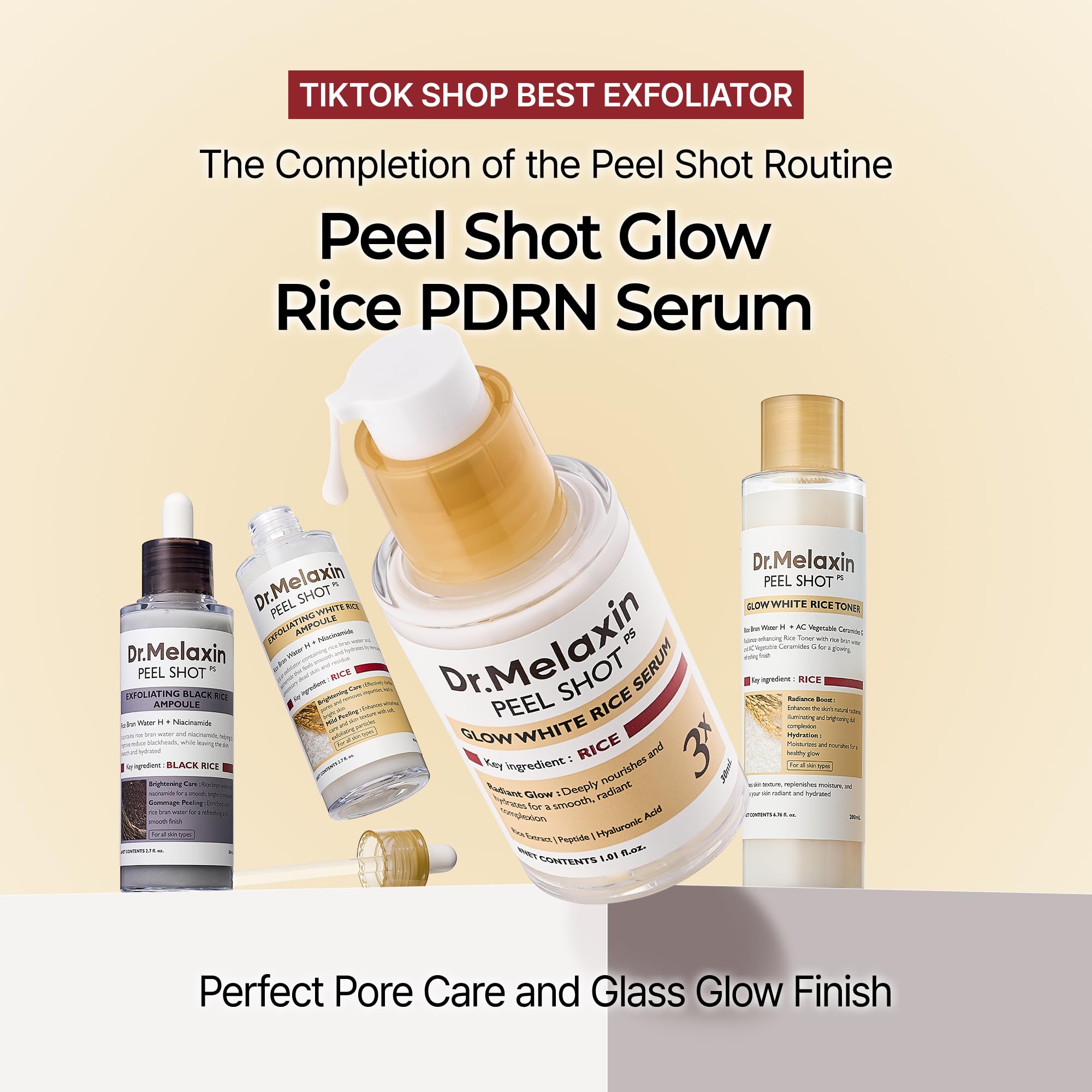 Close-up of serum texture from Dr.Melaxin for smooth application