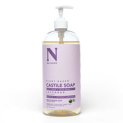 Dr. Natural Castile Lavender bottle showing gentle cleansing for skin.