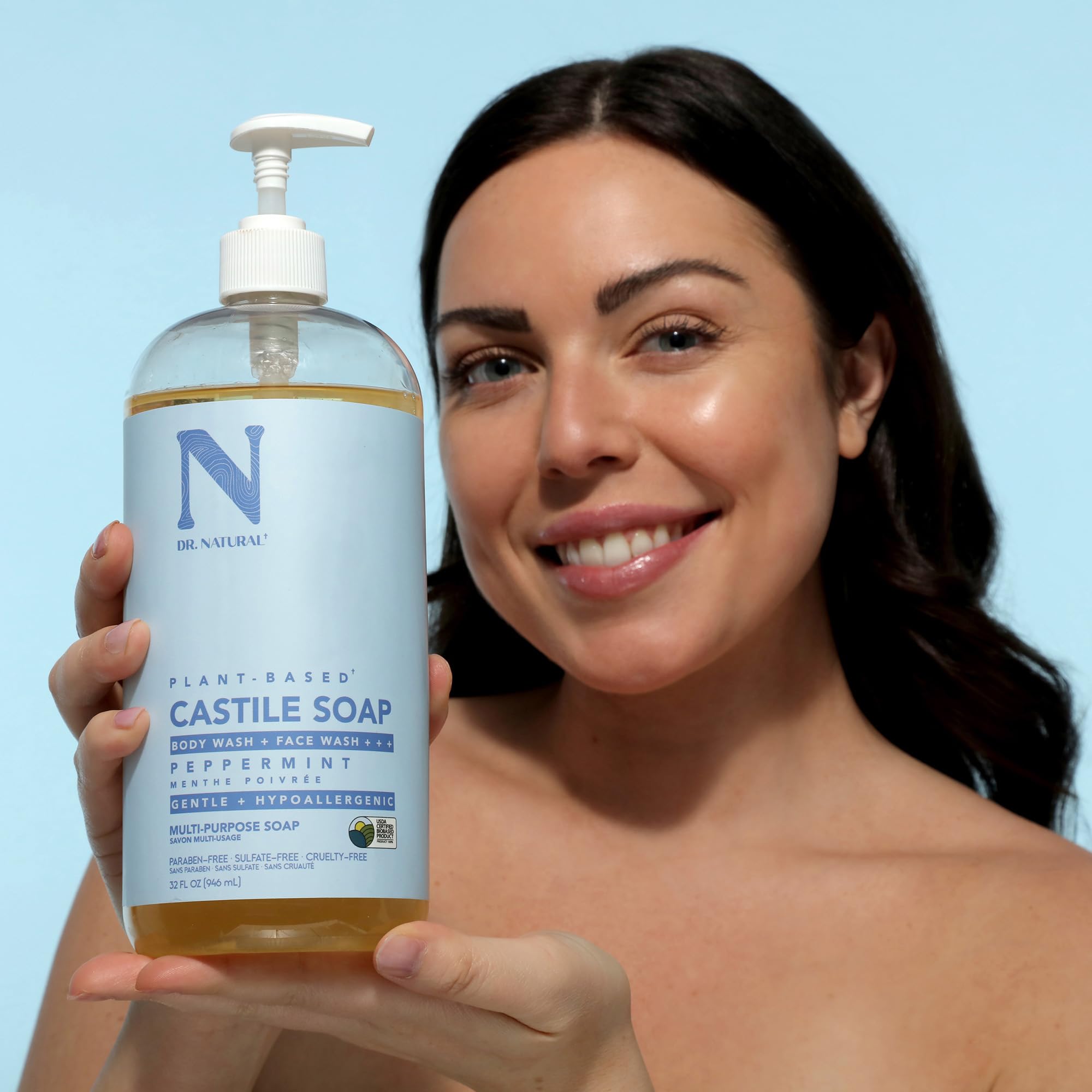 Dr. Natural Castile Soap with organic shea butter looks nourishing for skin.