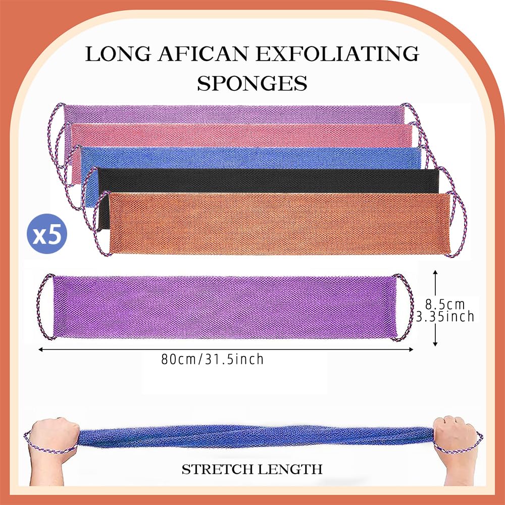 Dr.Pedi esponja net africana paquete de 5 colores para la familia