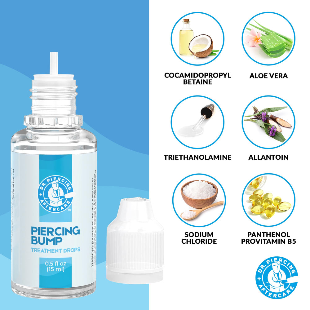 Dr. Piercing Aftercare: limpieza diaria suave sin grasa ni fragancia.