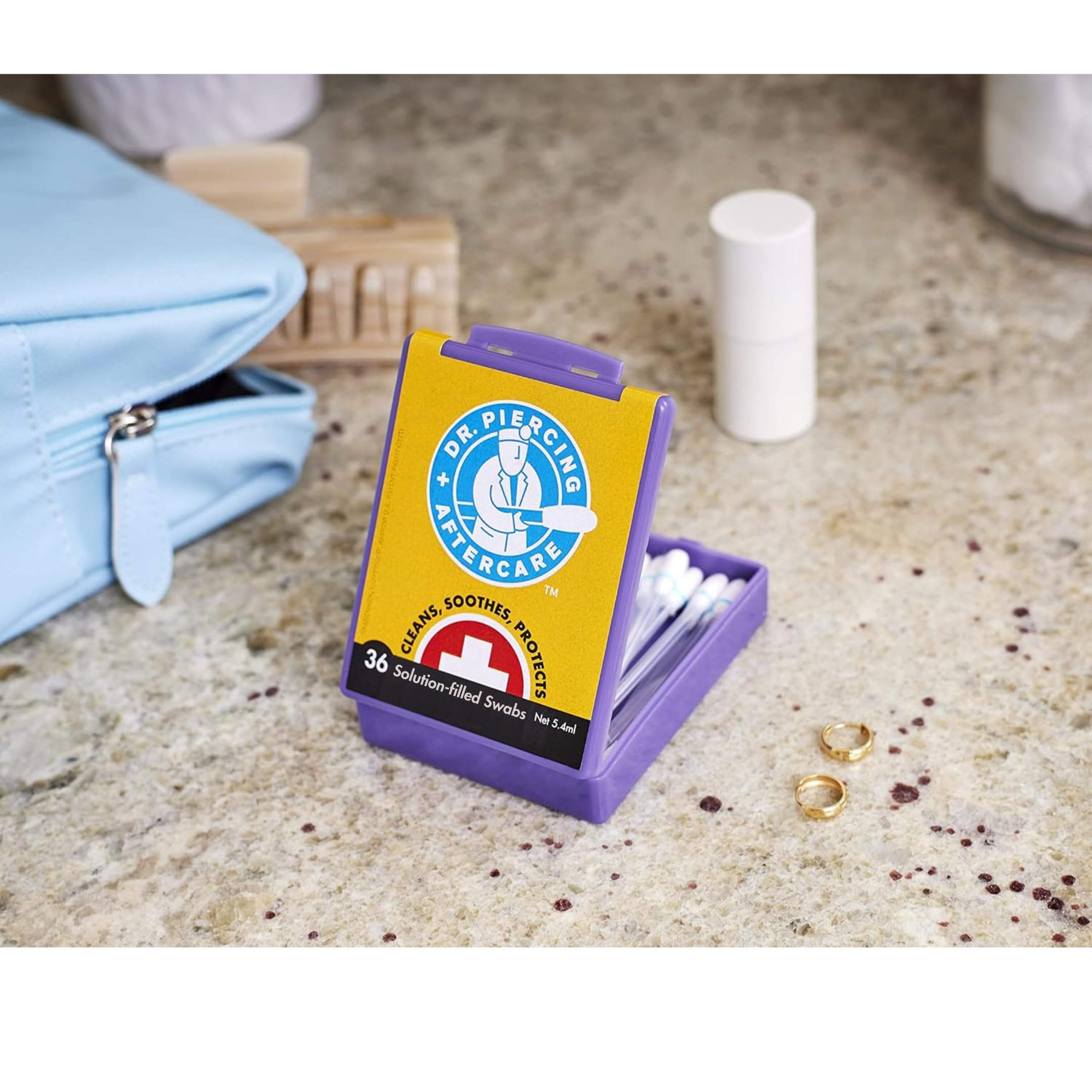 No-rinse saline solution simplifies cleansing with no rinsing steps.