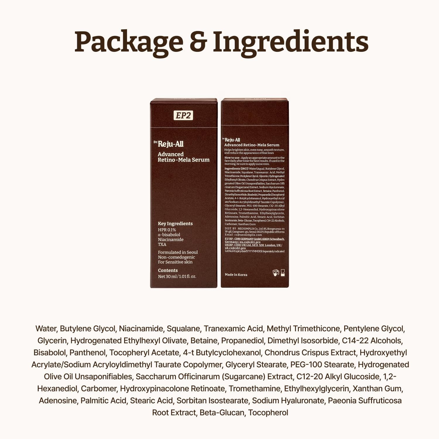 Dr. Reju-All bottle featured with routine for a calm, radiant complexion