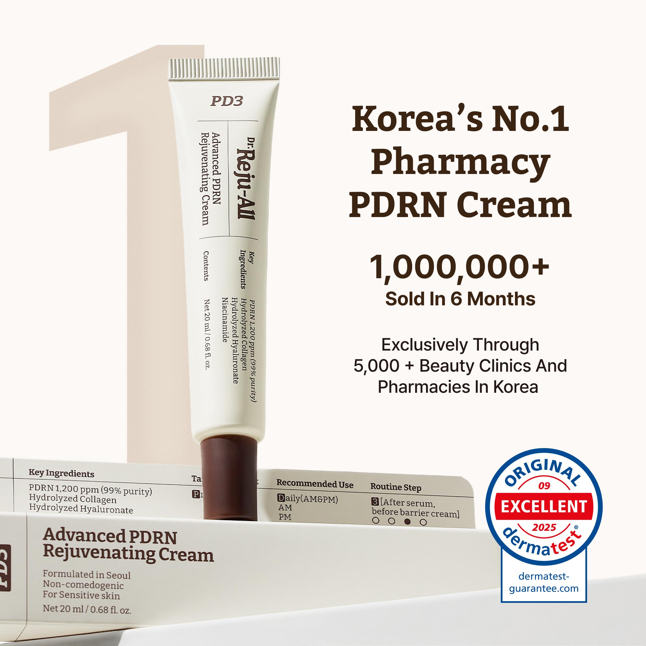 Close-up of 99% pure salmon DNA particles in PDRN formula