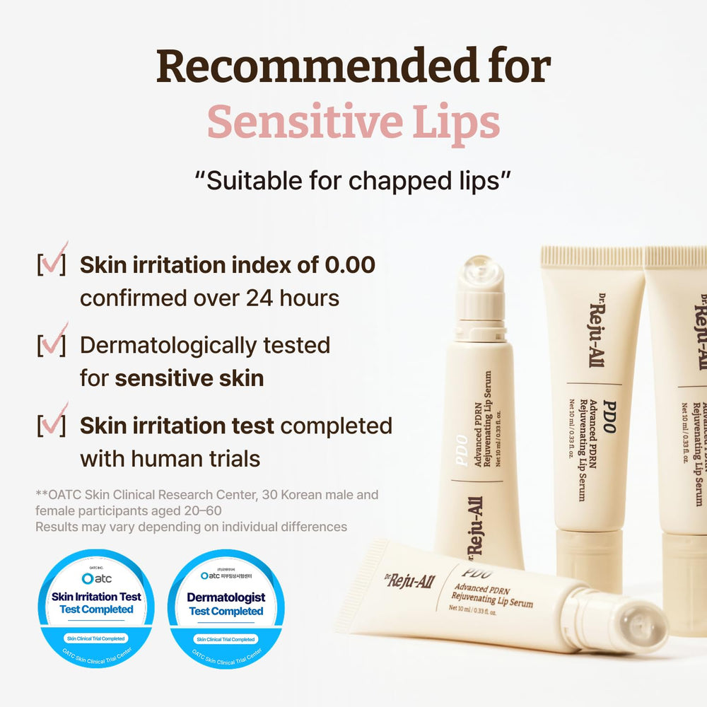 Dr.Reju-All prueba de irritación 24 horas, seguridad para labios