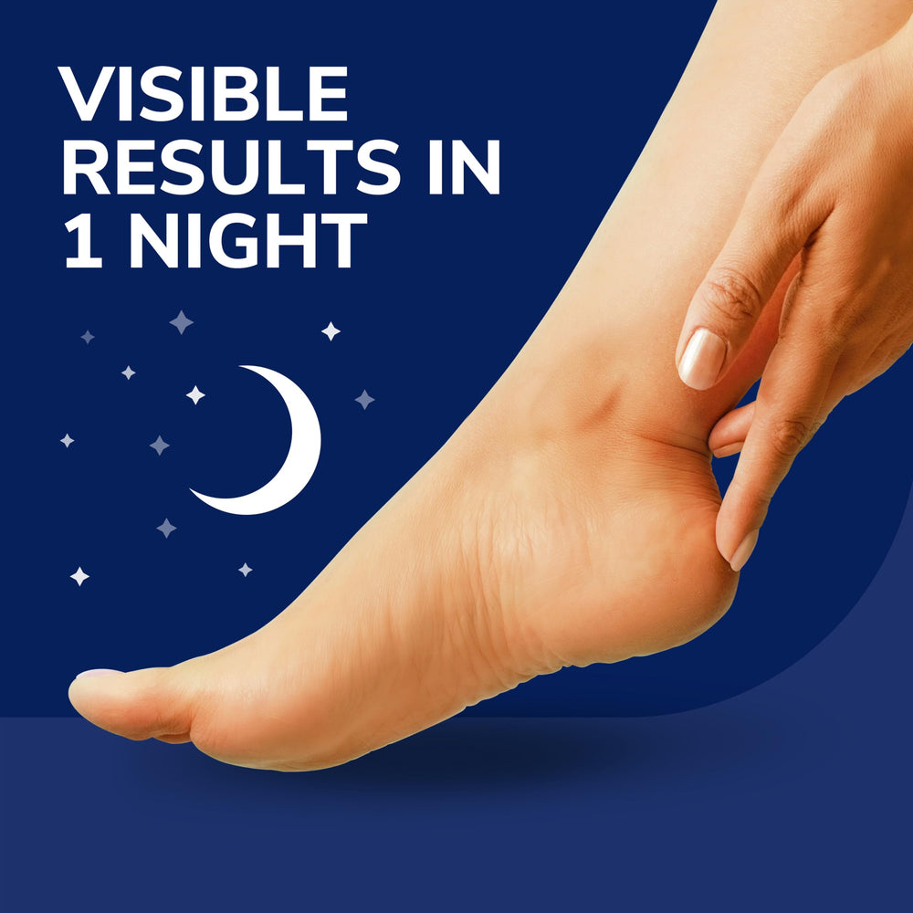 Dr. Scholl's ingredients label highlights aloe and coconut oil for hydration.