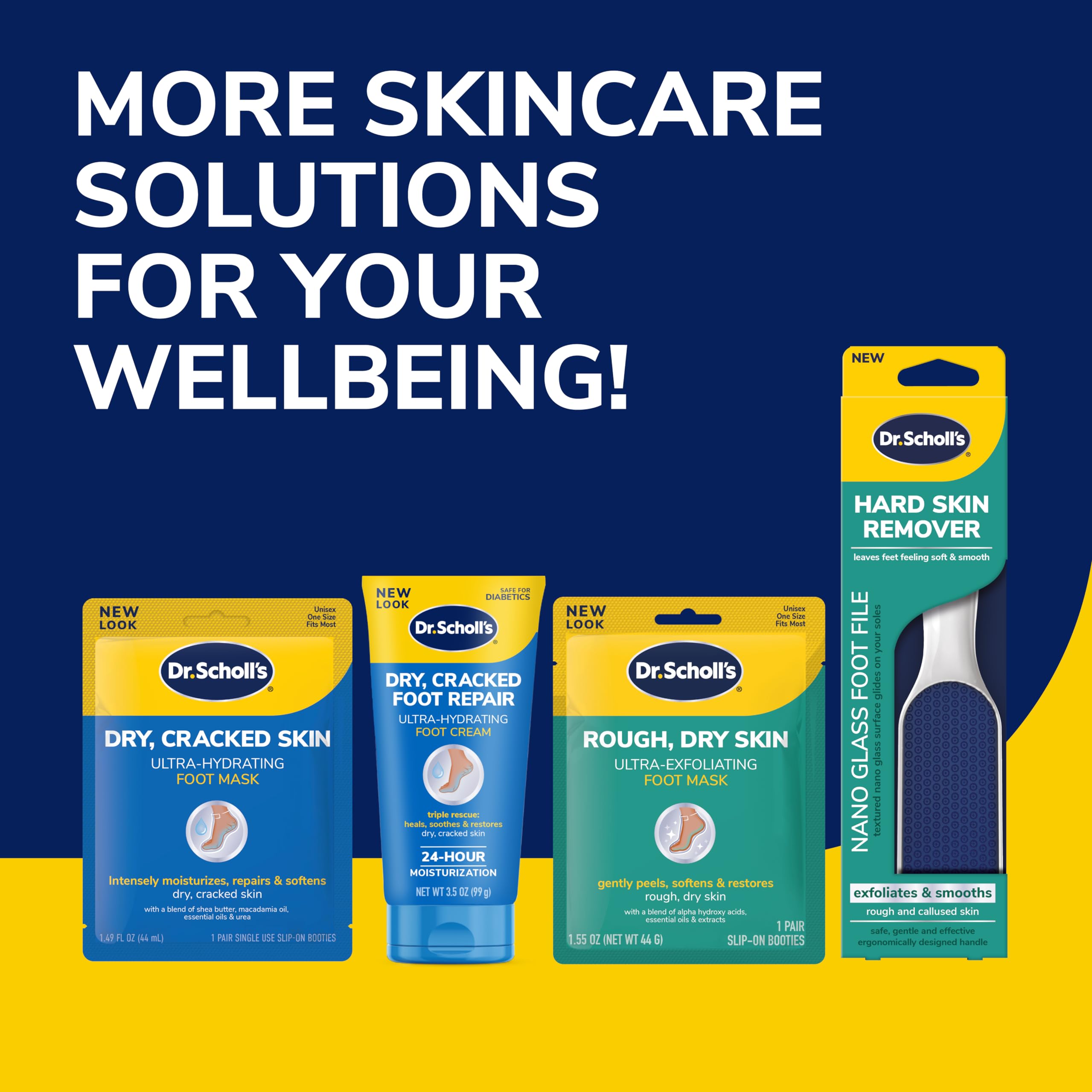 Dr. Scholl's packaging box shows full kit contents.