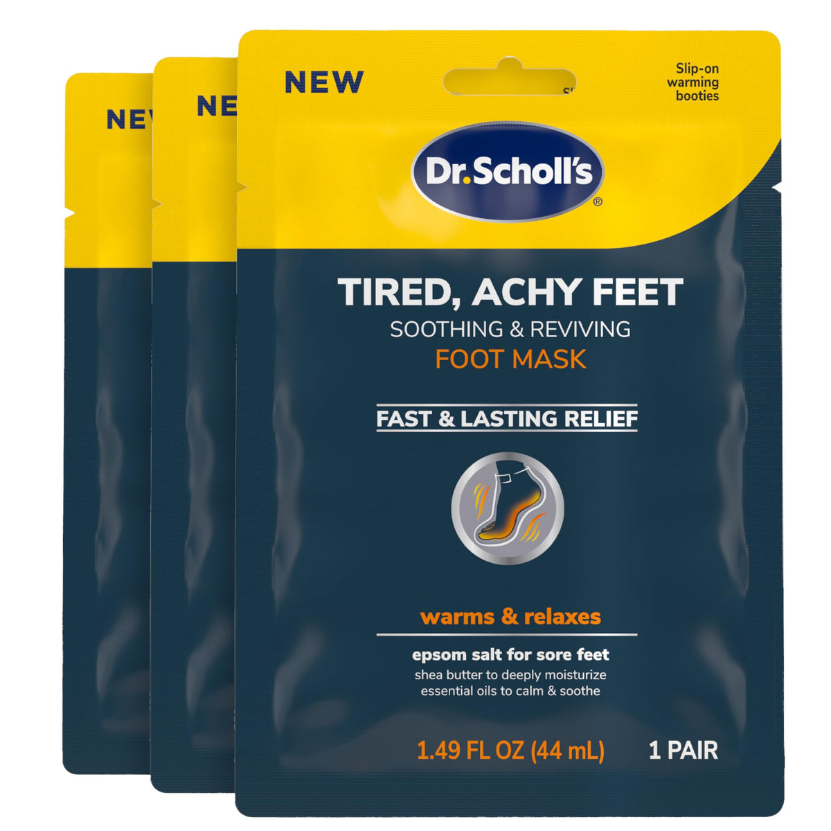Dr. Scholl's botines calentadores para pies cansados brindan calor suave y relajación.