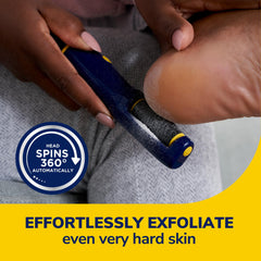 Batteries included for immediate use with Dr. Scholl's Callus Remover.