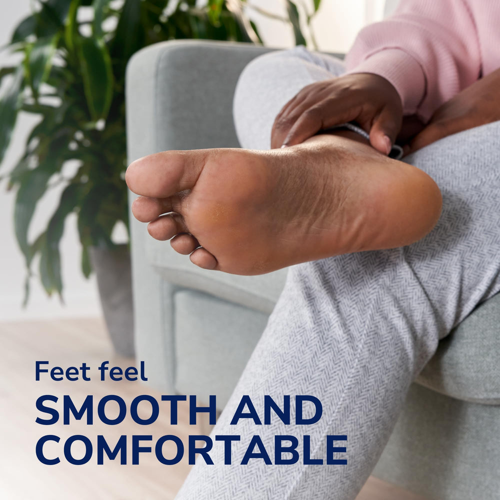 Compact travel design of Dr. Scholl's Callus Remover fits in luggage.
