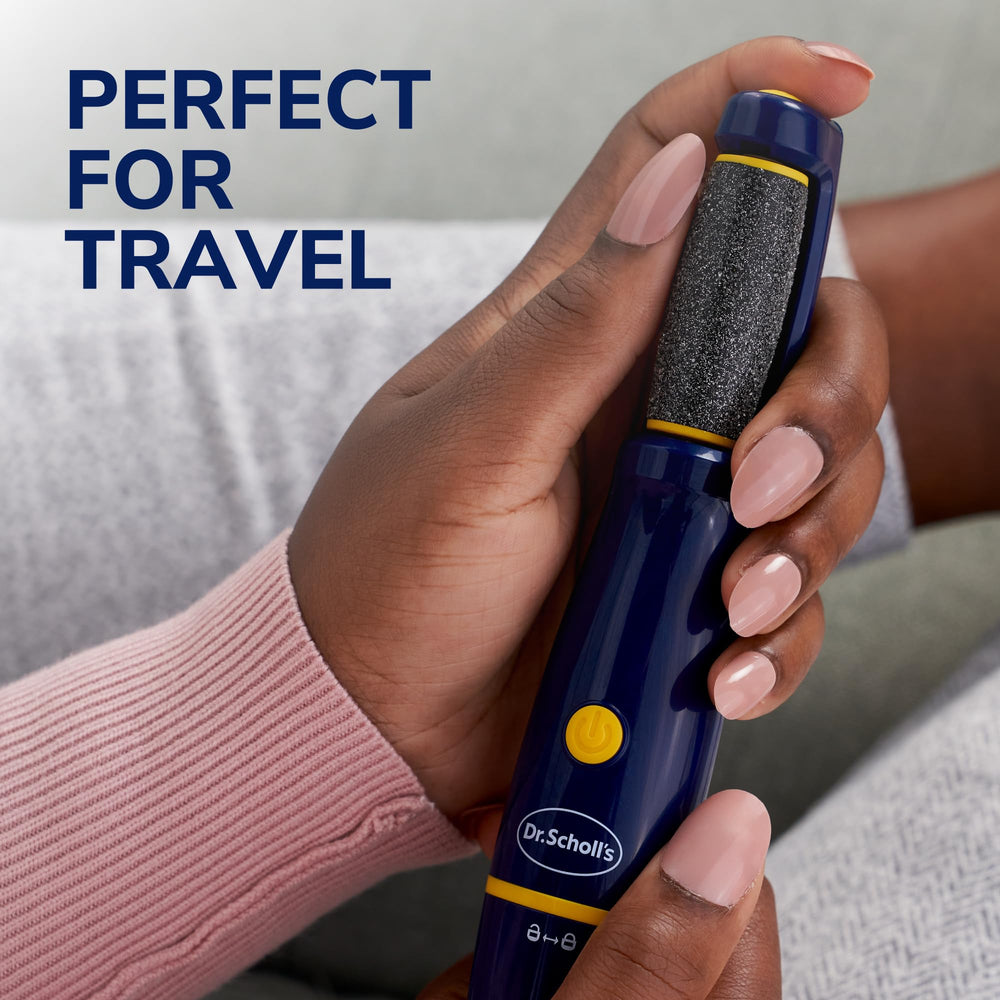 Ergonomic grip of Dr. Scholl's Callus Remover makes handling comfortable.