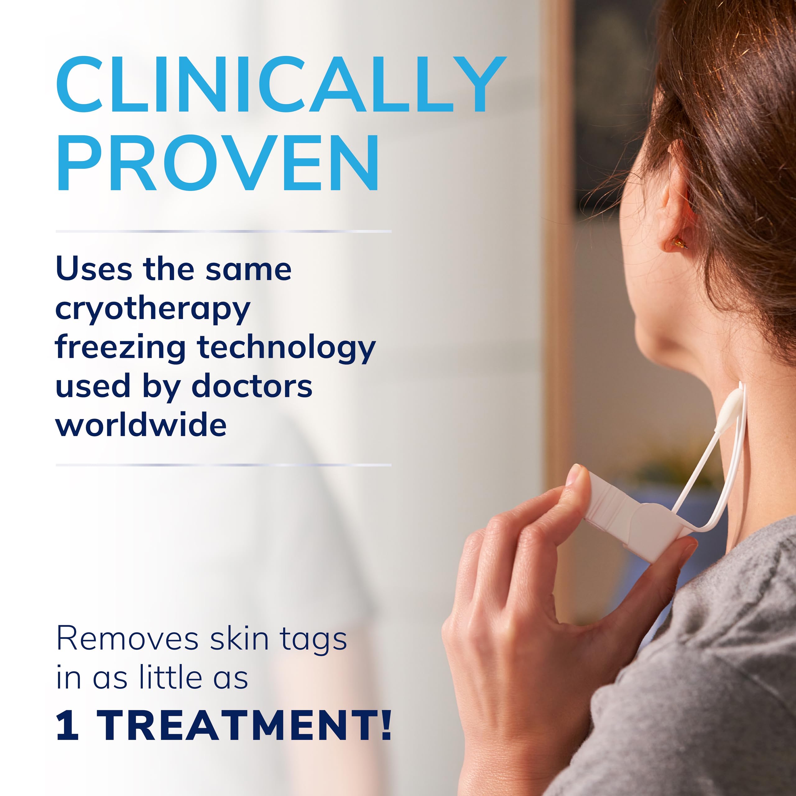 Dr. Scholl's Complete Care cryotherapy applicator tip enables precise at-home treatment