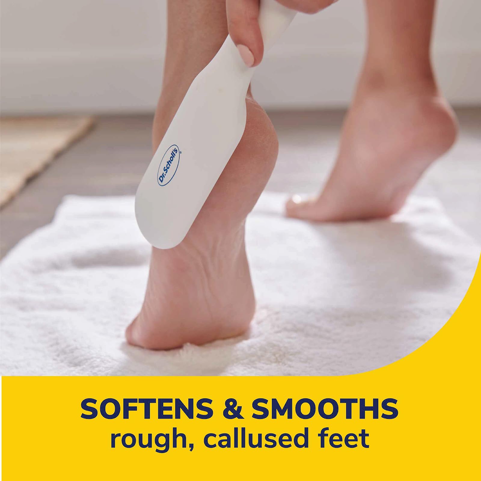 Dr. Scholl's nano glass foot file rinses clean after use.