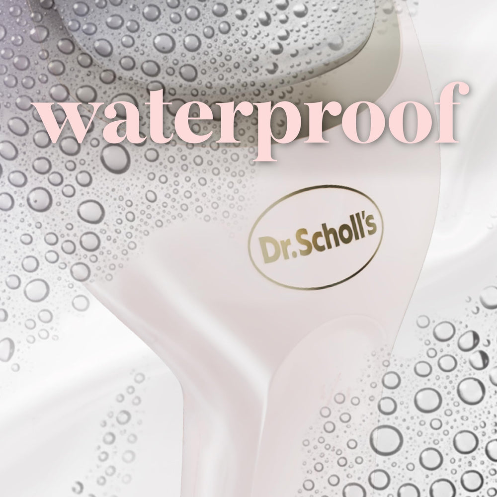 Dr. Scholl's Pedi Perfect contoured roller head targeting heels for precision.