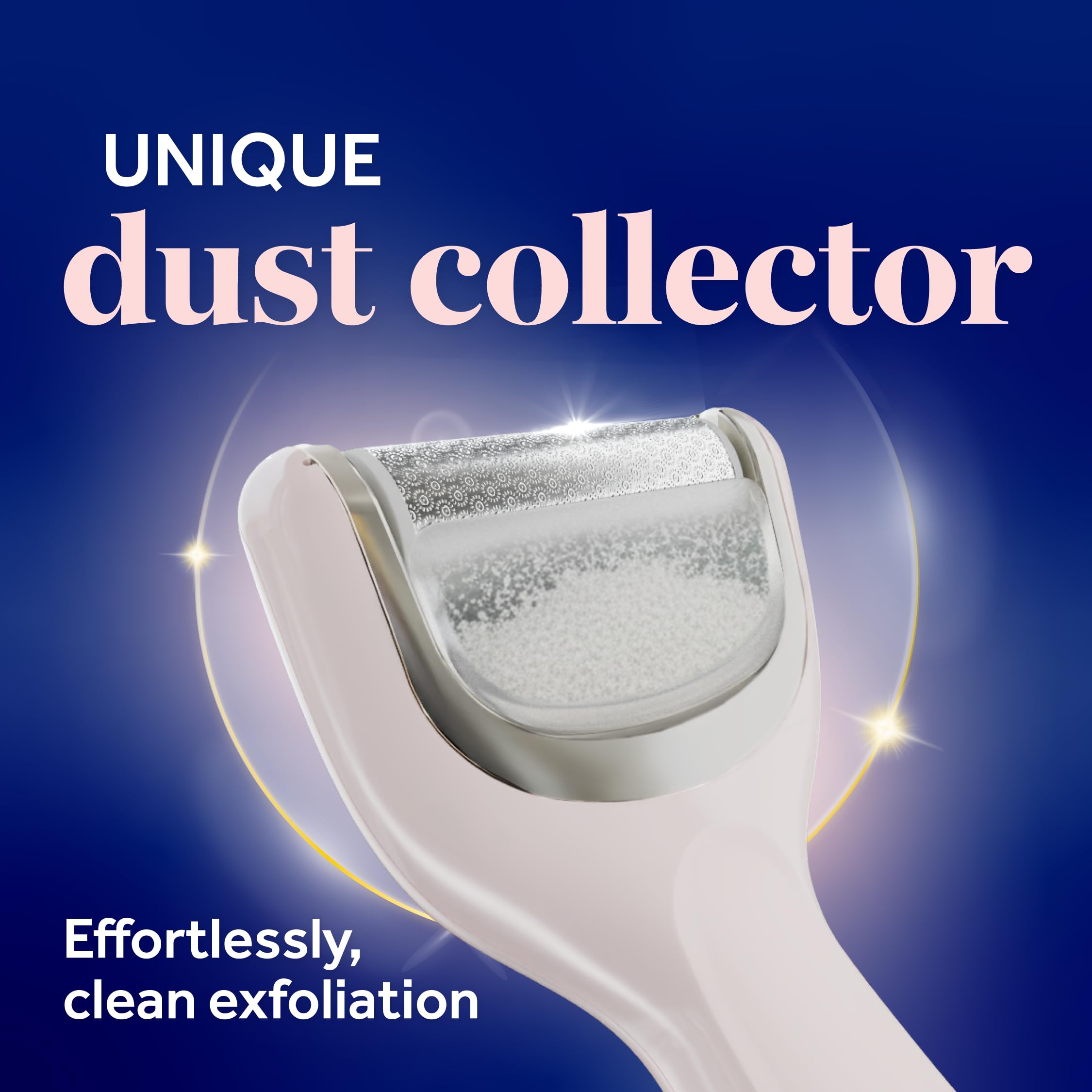 Dr. Scholl's Pedi Perfect LED indicator showing battery status.
