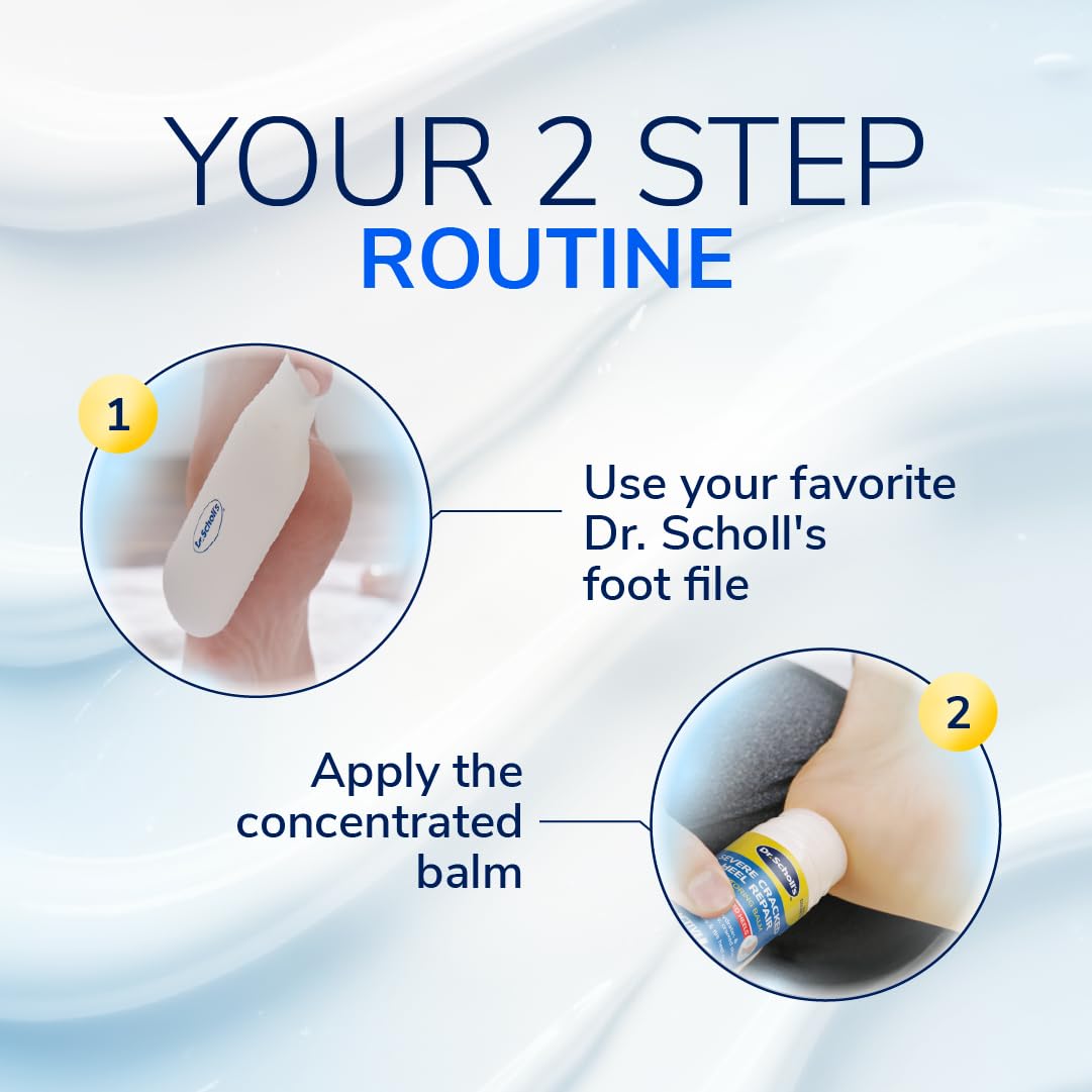 Dr. Scholl's Severe Cracked Heel Repair Balm tube and cap visible