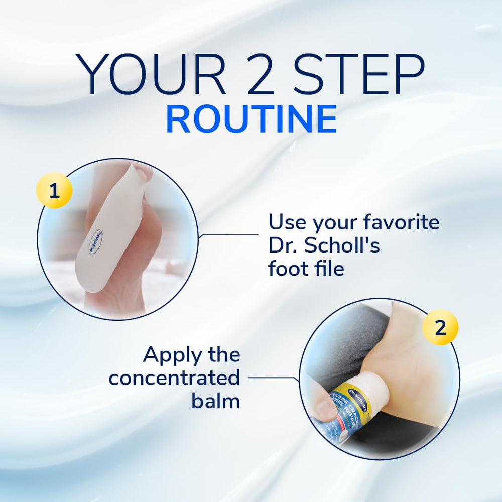 Dr. Scholl's Severe Cracked Heel Repair Balm tube and cap visible