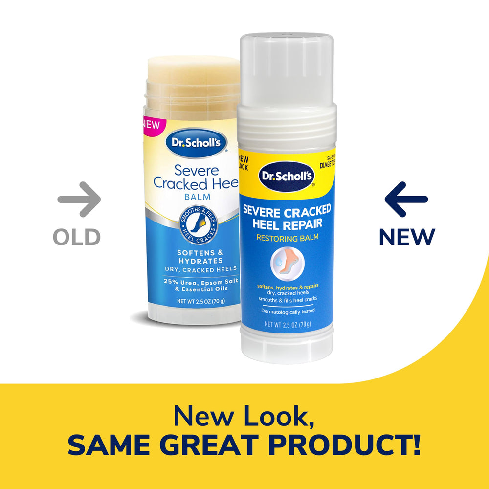 Dr. Scholl's 25% urea formula highlights deep moisturization.