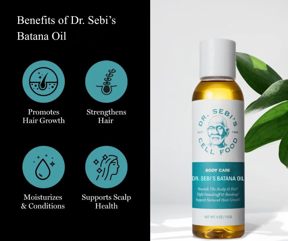 Mezcla de aceites vegetales Dr. Sebi Batana para hidratación ligera.
