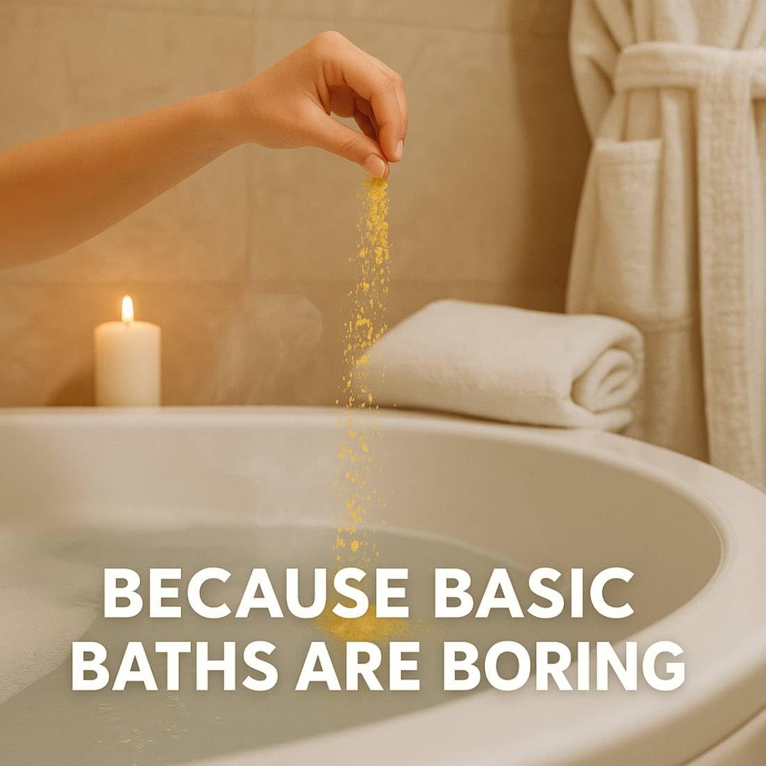 Dr. Singha's bath salts ready to pour for a detox-friendly soak.