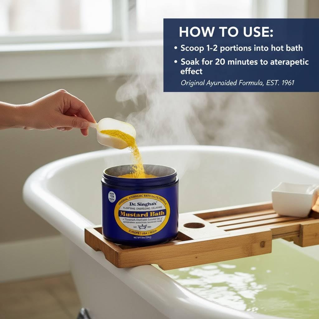 Dr. Singha's Mostaza: piel suave tras el baño revitalizante