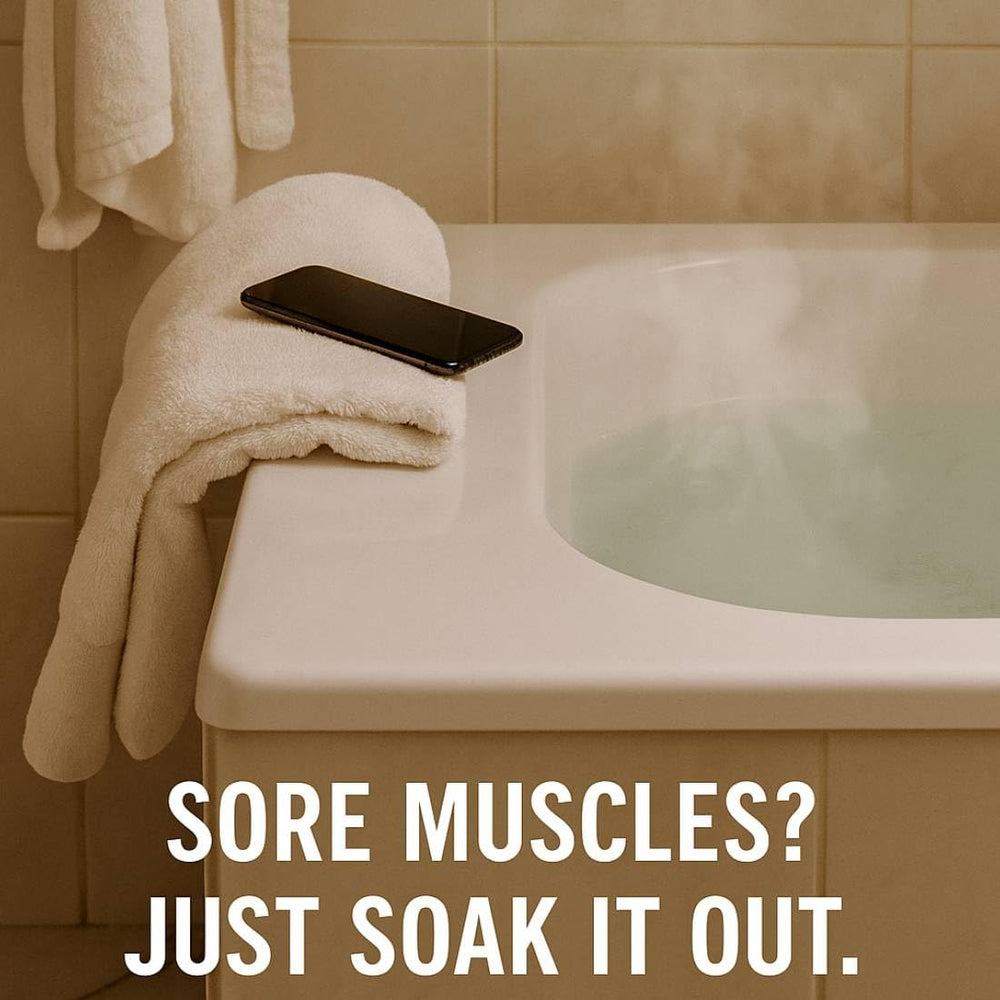 Dr. Singha's relaxing soak setup invites a spa-like experience.