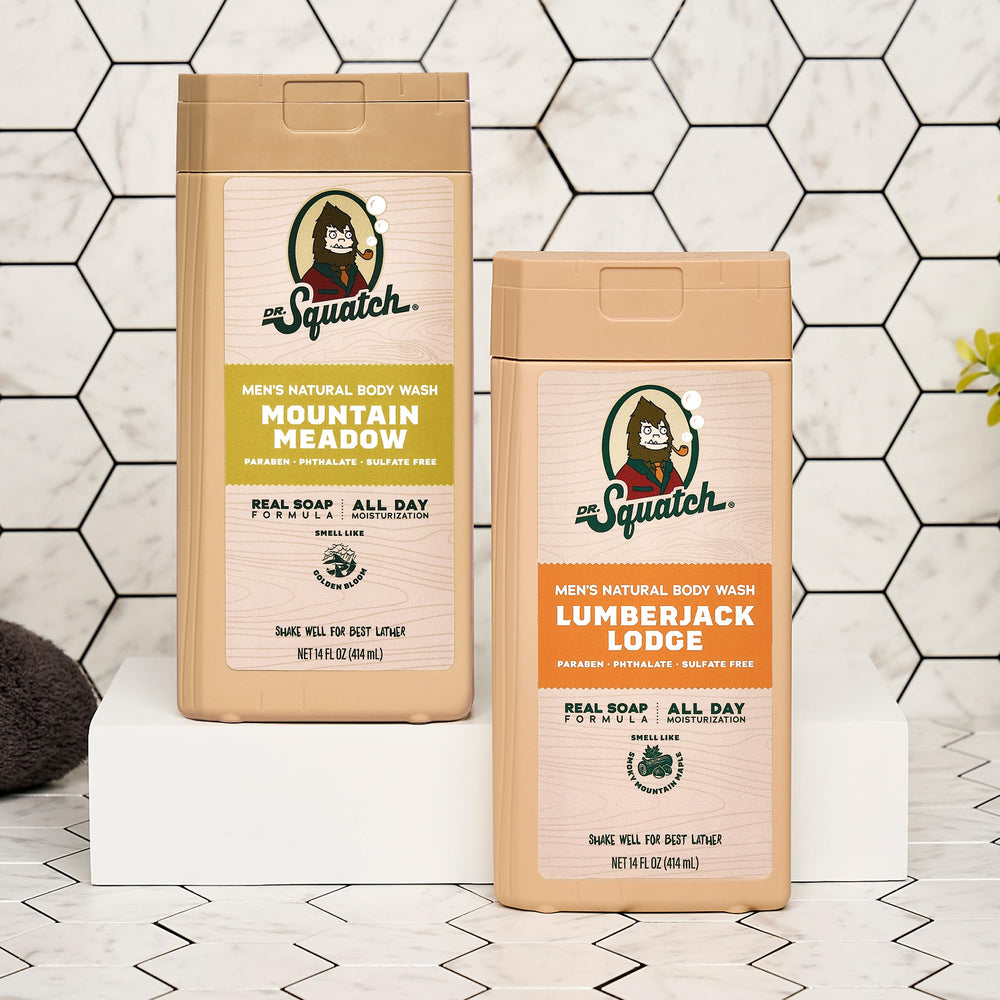 Dr. Squatch 2-pack front view emphasizes value and scents