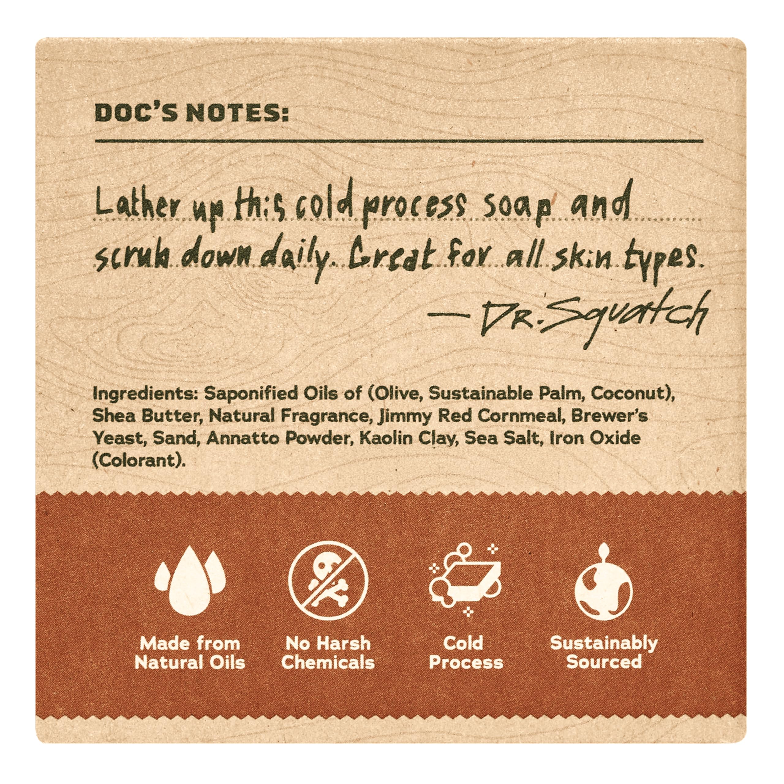 Dr. Squatch barra-jabon natural proceso-frio: cuidado suave para la piel.