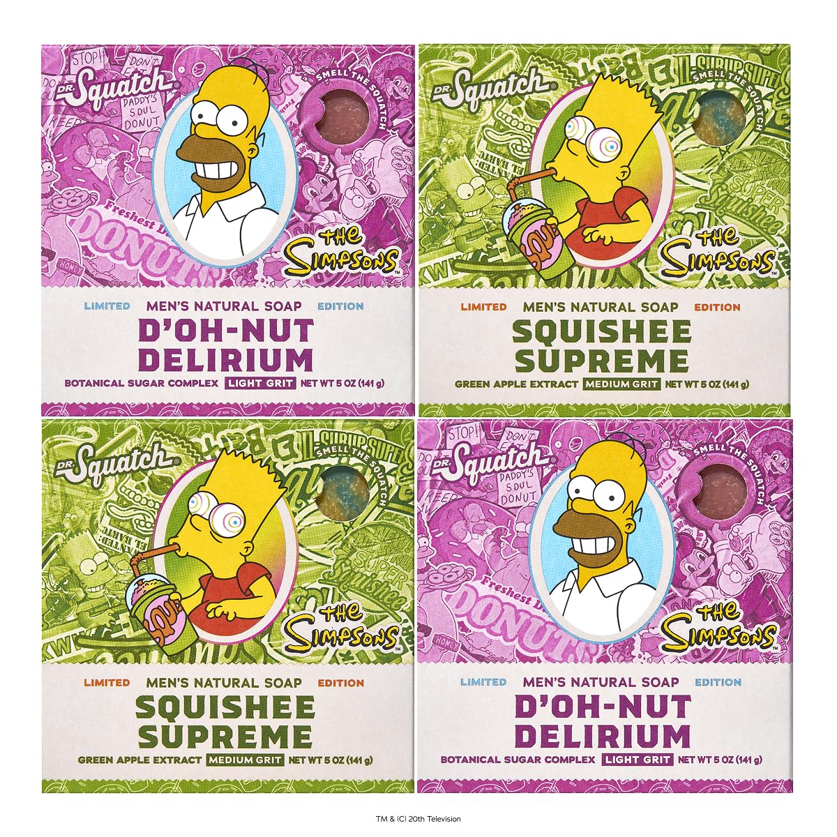 Dr. Squatch barra jabón natural D’oh-Nut Delirium para duchas con aroma audaz